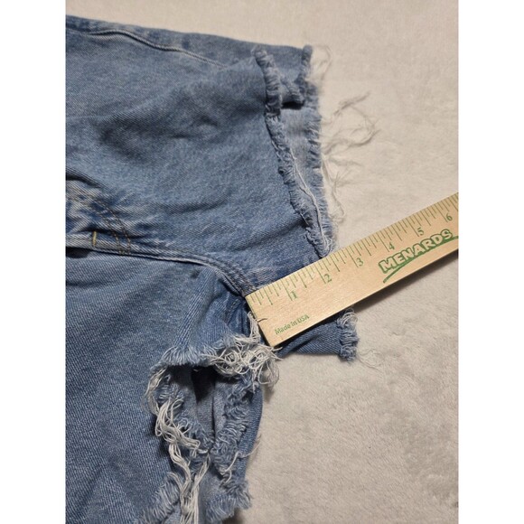 Levi's (Size 25) Denim Ribcage Shorts Medium Wash Cutoff Buttonfly High Waist - Picture 13 of 13
